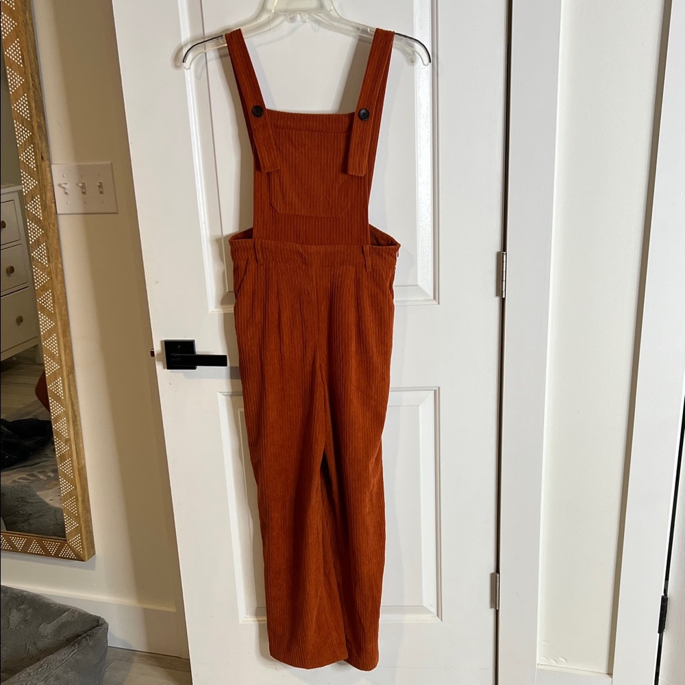 NWT Cider Rust Orange Corduroy Overalls